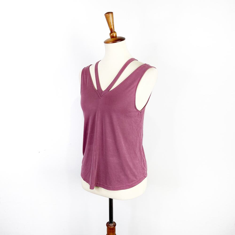 American Eagle Soft & Sexy mauve purple pink strappy tank top sueded Size Small